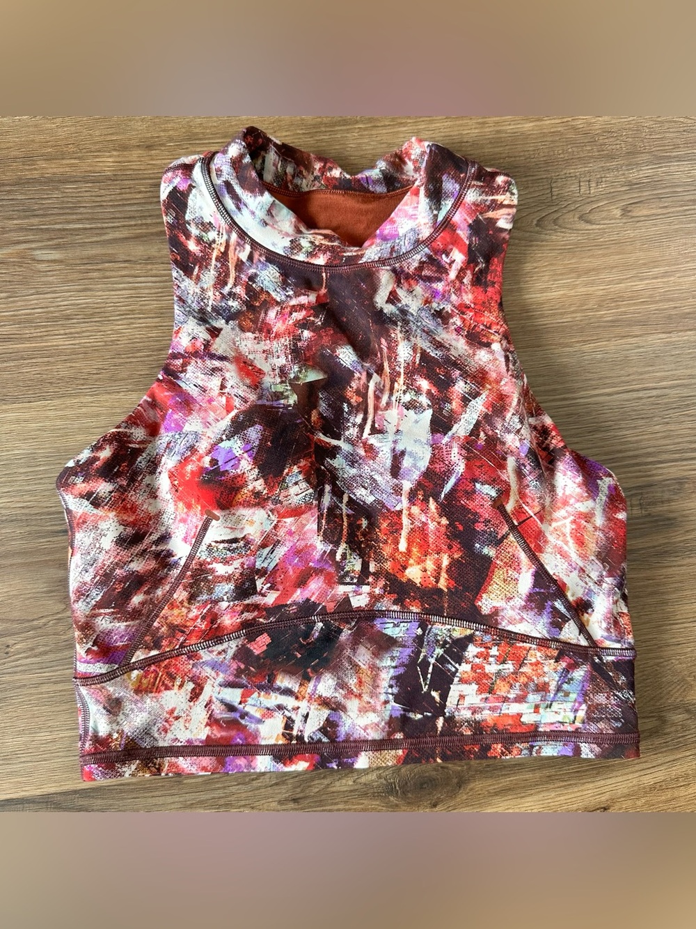Lululemon Everlux & Mesh Cropped Tank Top 4 Racerback Urbantricity Built In Bra